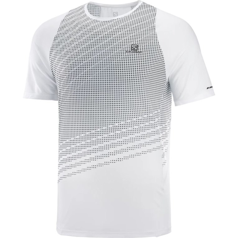 Camiseta Salomon Sense Aero Corta Sleeve Hombre Blancos Negros | MX TKPG951